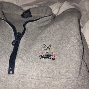 Vintage Playboy Bunny Fleece Quarter ZIP RARE